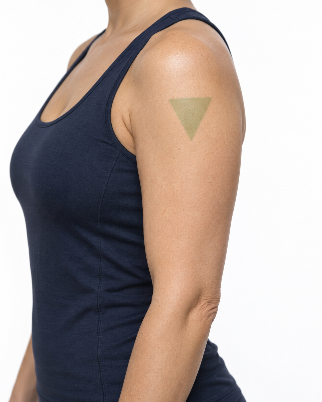 Deltoid intramuscular region highlighted on the upper arm