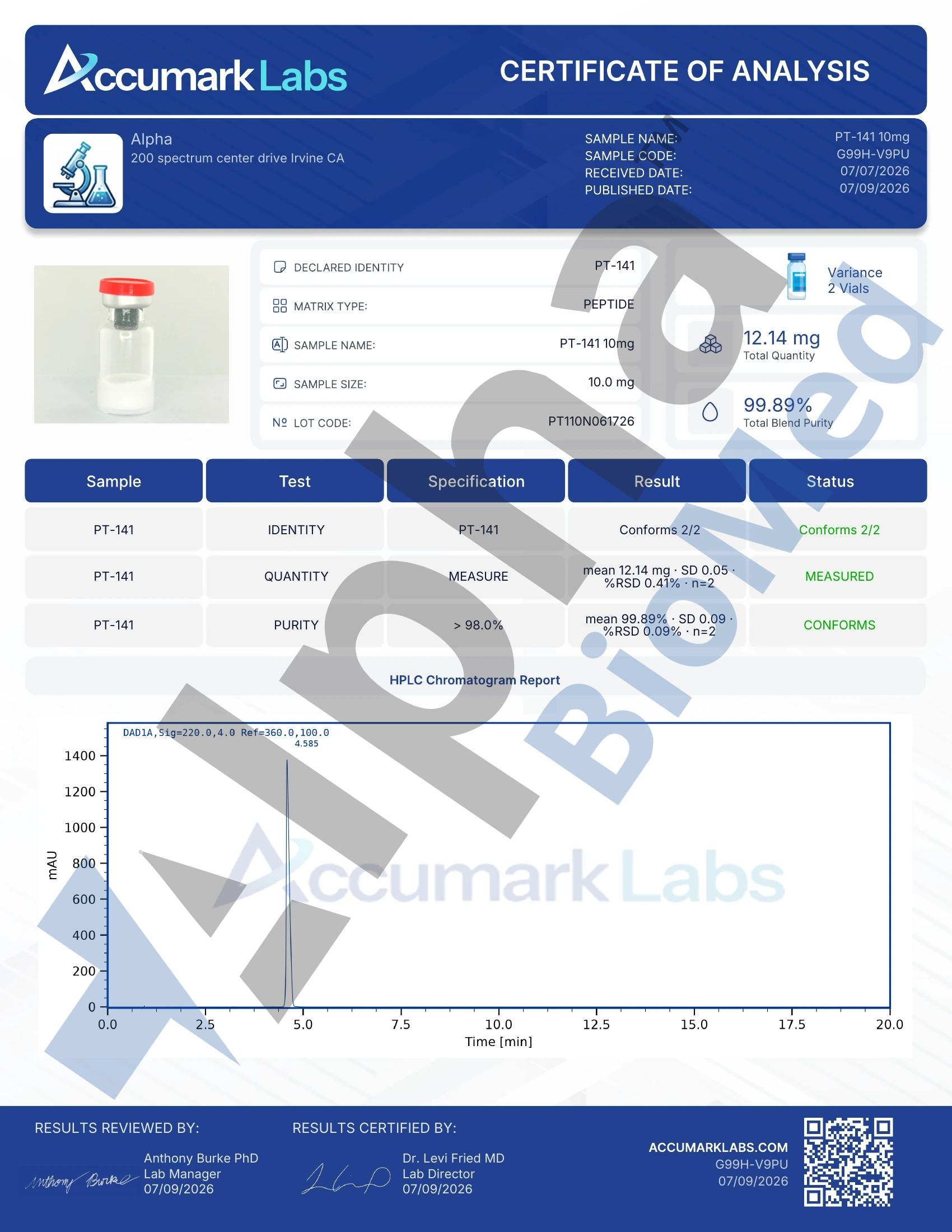 Original PT-141 certificate preview